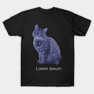 Weirdcore Aesthetic Cat Lorem Ipsum T-Shirt